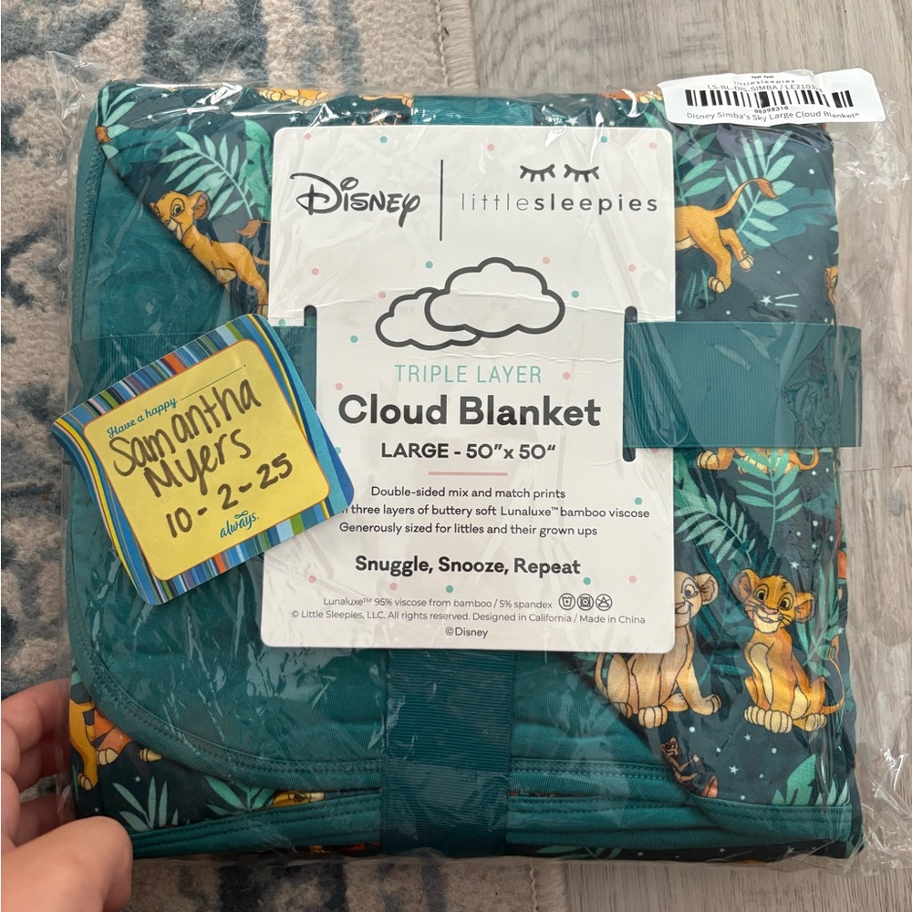 Disney Little Sleepies Simba Sky Cloud Blanket